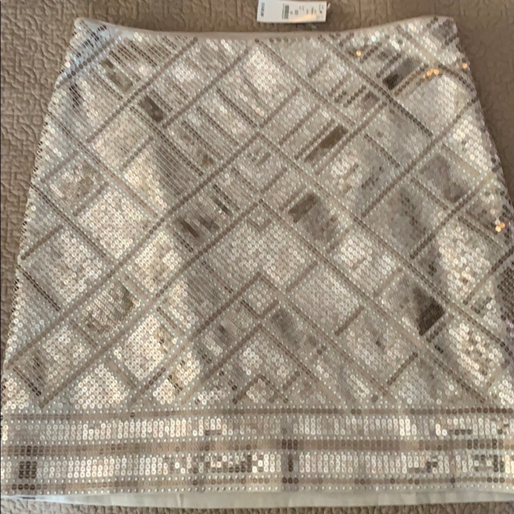 White House Black Market sequined skirt NWT